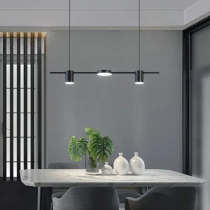 LED Home Lamp Bar Pendant Light Kitchen Ceiling Lights Black Chandelier Lighting - Picture 1 of 5