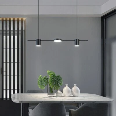 LED Bar Lamp Kitchen Pendant Light Shop Black Ceiling Lights Chandelier Lighting - Image 1 of 4
