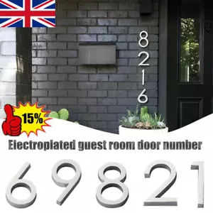Polished Chrome Door Numbers & Letters ( 60mm ) | House Flat Apartment Shop - Picture 1 of 23