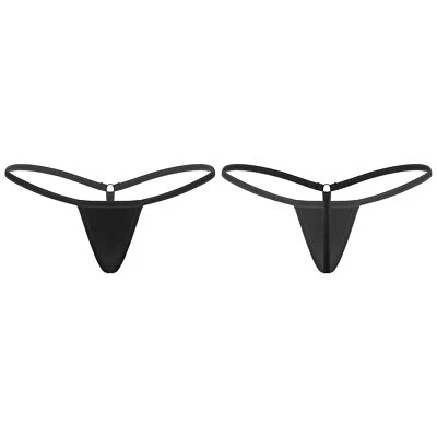 Women~Latex Rubber G-String Thong Brief Panties Low-Rise Tanga Short Underwears - Image 1 of 2