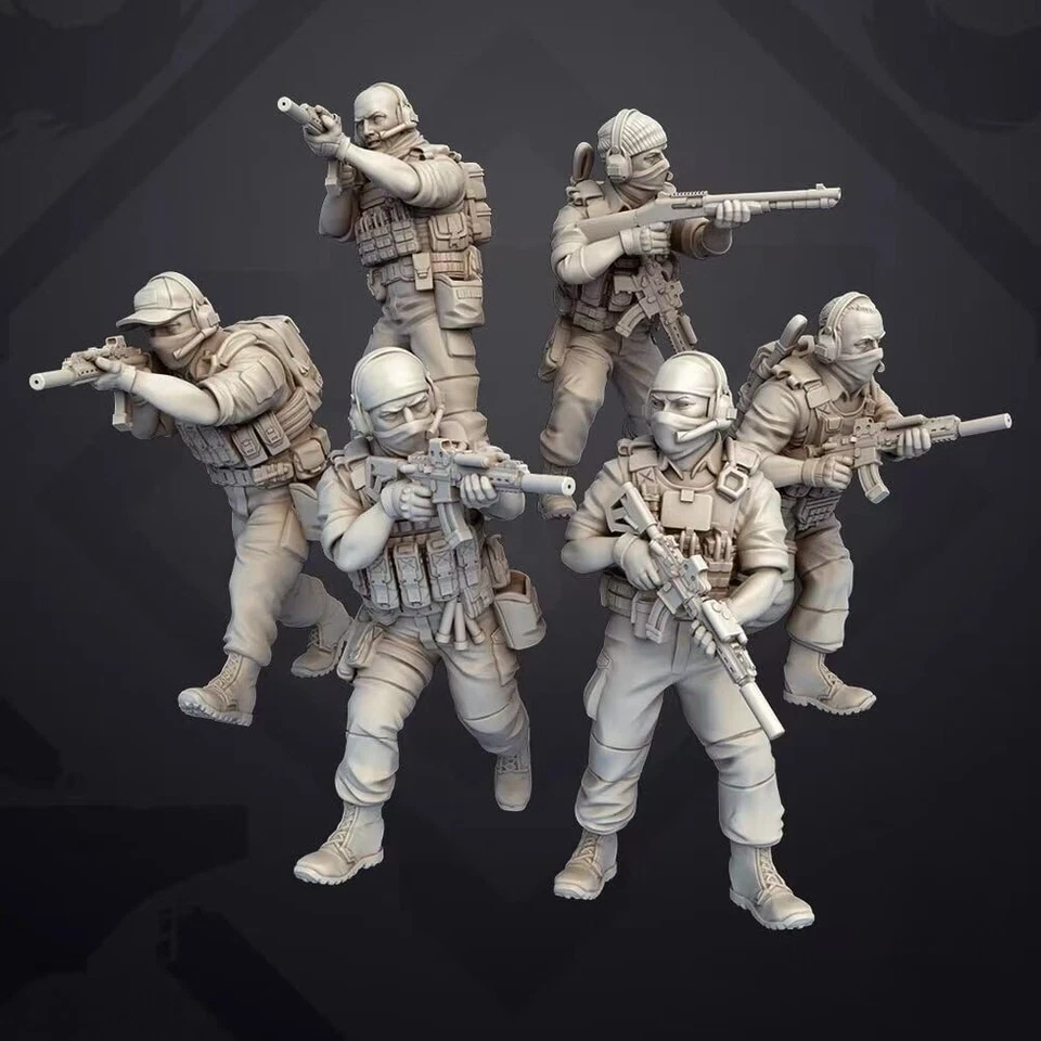 1/35 Scale Jungle Special Forces Soldiers 6 Figures Resin Model - Image 1 of 1