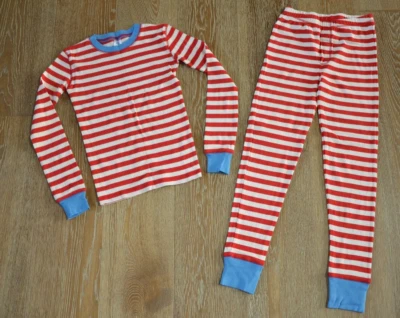 Mini Boden Boys Red Striped Pajama Size 11 VGUC - Image 1 of 3