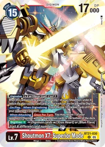 Shoutmon X7: Superior Mode BT21-030 Rare NM World Convergence Digimon TCG - Bild 1 von 1