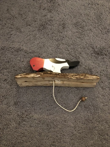 handcraft wood woodpecker door knocker 12x3” Cover