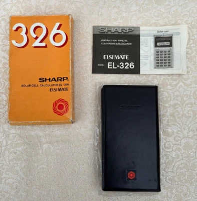 SHARP ELSI MATE EL-326 CALCULATOR - ORIGINAL INSTRUCTIONS & BOX! - Image 1 of 4