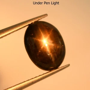 3.48ct 100% Natural Unheated Golden Black Star Sapphire Loose Gemstone, - Picture 1 of 2