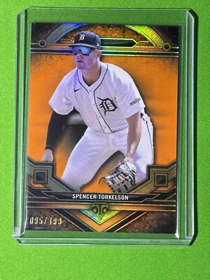 2024 Topps Triple Threads SPENCER TORKELSON #/199 AMBER Orange Tigers SP 48 - Image 1 of 2