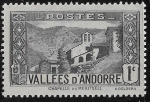 1932 ANDORRA SC#23 Chapel of MERITXELL MNH OG VF - Picture 1 of 1