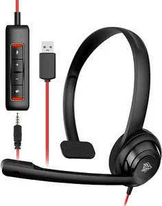 🔥🔥NUBWO HW02 USB Headset with Microphone Noise Cancelling &in-line Control🔥🔥 - Picture 1 of 6