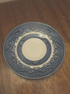 Churchill Willow blau (georgische Form) Staffordshire England Untertasse(n) - Bild 1 von 2