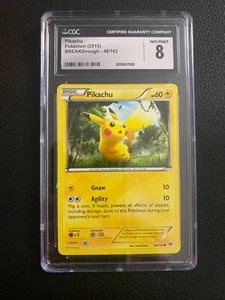 CGC 8 Pikachu 48/162 XY BREAKthrough - Picture 1 of 2