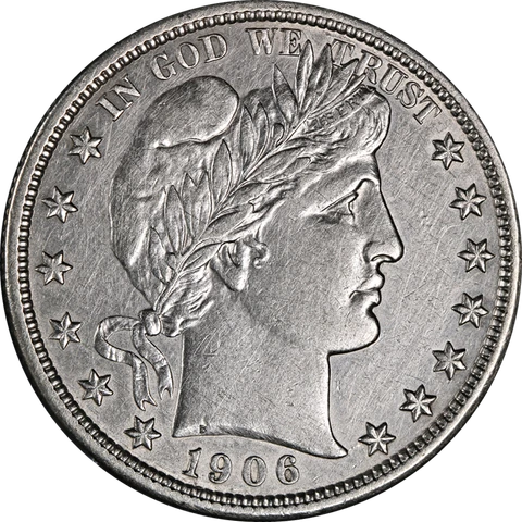 1906-D Barber Half Dollar Nice AU Nice Eye Appeal Nice Strike Cover