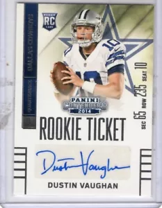 2014 Panini Contenders "Rookie Ticket" Dustin Vaughn Auto - Picture 1 of 1