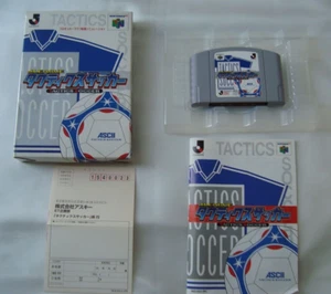 Nintendo 64 J League Tactics Soccer Japan Import Boxed US Seller - Picture 1 of 14