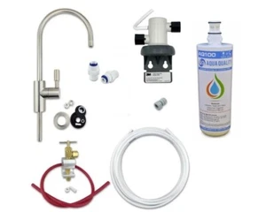 Sistema de filtro de agua bajo fregadero AQ-100 con grifo cromado - Imagen 1 de 4