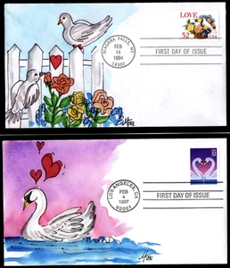 2815 3123 1st Day Love FDC Set 1994 1997 Unique One of a Kind Melissa Fox Cachs - Picture 1 of 2
