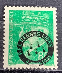 Local France 1944 Liberation overprint Rennes MNH - Picture 1 of 1
