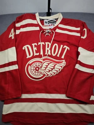Camiseta deportiva clásica de invierno Reebok Henrik Zetterberg Detroit Red Wings 2014 NHL  Foto 1 de 4