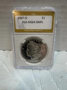 1887-O Morgan Silver Dollar M$64 DMPL Not An eBay Certified Grader - Picture 1 of 5