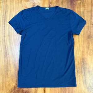 Camisa Zimmerli Hombre L Cuello en V Algodón Modal Ligera Azul Marino Suiza H3-23 - Imagen 1 de 4