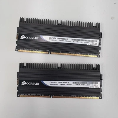 Corsair Dominator DDR3 4GB (2x2GB) 1600MHz CMP6GX3M3A1600C8 Memory UNTESTED - Image 1 of 4