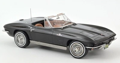 CHEVROLET Corvette Sting Ray Cabrio - 1963 - black - Norev 1:18 - Bild 1 von 4