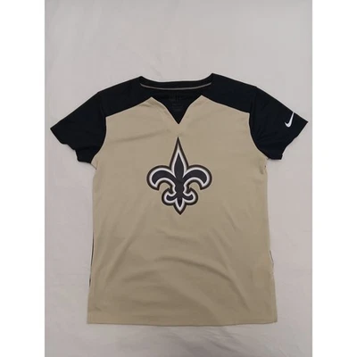 Nike Mujer New Orleans Saints NFL Dri-Fit Camiseta Talla S Dorado Negro Foto 1 de 4