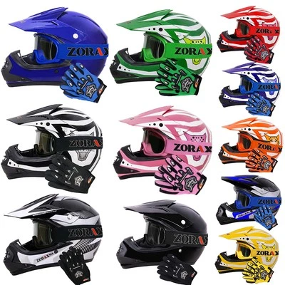 ZORAX Kids Motocross Motorbike Helmet Pit Bike & Goggles & Gloves Optional Quad - Image 1 of 4