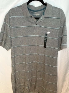 Banana Republic Men's Gray Stripe Polo - Picture 1 of 3