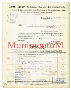 Müller negozio tecnico GUMMERSBACH 1912 cartiera Hopesthal R233 - Foto 1 di 1