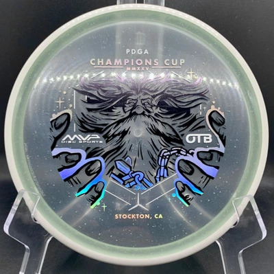 MVP Axiom Particle Glow Proton Hex WHITE-on-WHITE  OTB Champions Cup Disc Golf - Image 1 of 4