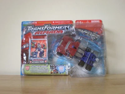 Transformers Armada - OPTIMUS PRIME w/OVER-RUN Mini-Con Figure 2002 - MOSC - Image 1 of 4