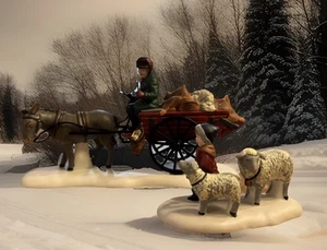 Dept 56 Heritage Village 2 Piece Set “Bringing Fleeces To The Mill” #5819-0 Mint - Picture 1 of 10
