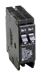 Eaton BD1515 15A 2-Poles Type BD Duplex Circuit Breaker 3 L x 1 W x 3 H in. - Picture 1 of 1