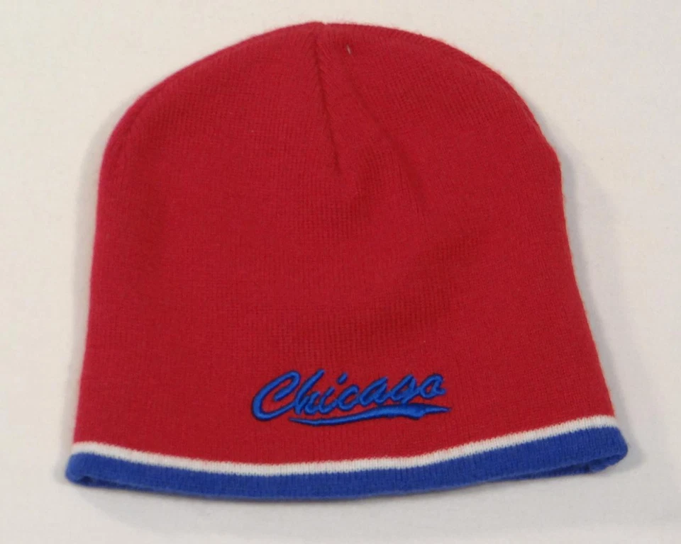 Colosseum Athletics Chicago Red White & Blue Beanie Skull Cap Adult One Size NEW - Image 1 of 1