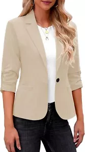 LookbookStore Blazers for Women Suit Jackets Dressy 3/4 Sleeve Blazer Business C - Picture 1 of 23