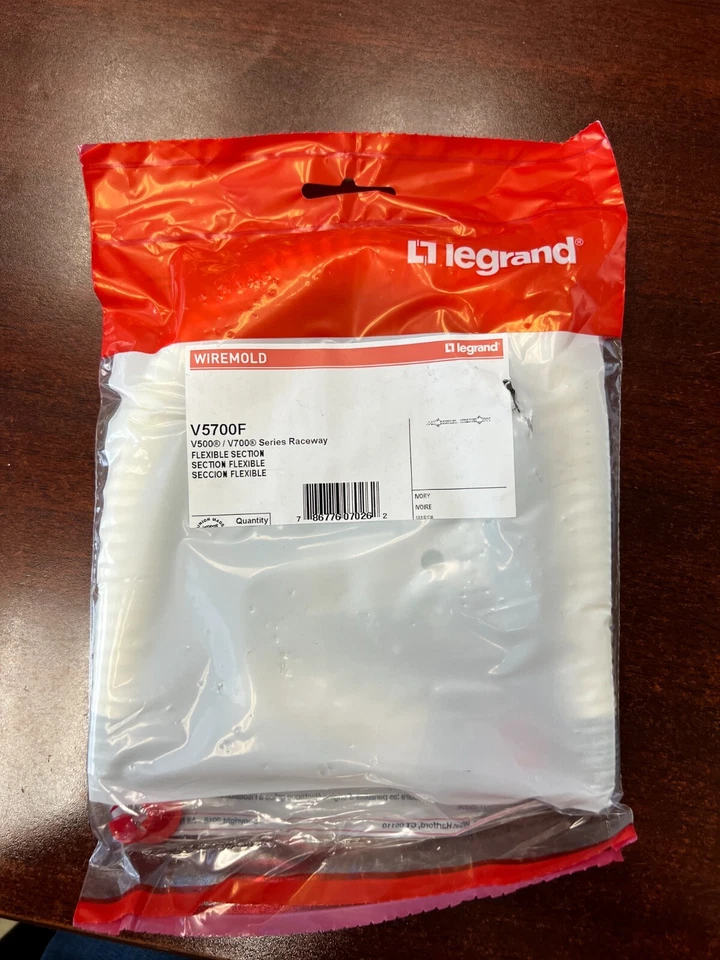 WIREMOLD V5700F V500/V700 SERIES RACEWAY FLEXIBLE SECTION IVORY