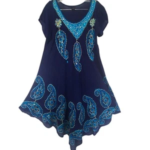 Vestido Riviera Sun XL Boho Hippie Yoga Playa Bordado Lentejuelas - Imagen 1 de 12