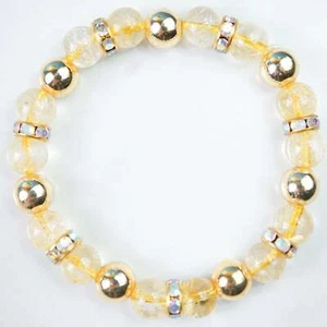 Copy of Citrine Quartz Bracelet, Gold Plated Hematite, Magic Rondelle Spacers, 6 - Picture 1 of 2