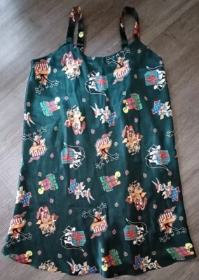 Camisón de Navidad vintage Looney Tunes - L - 1997 Warner Bros Taz Bugs Foto 1 de 4
