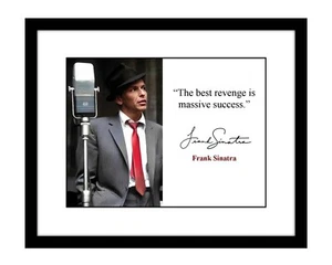 Frank Sinatra 8x10 signierter Fotodruck Farbe mit Best Revenge Zitat Ratte Pack - Bild 1 von 2