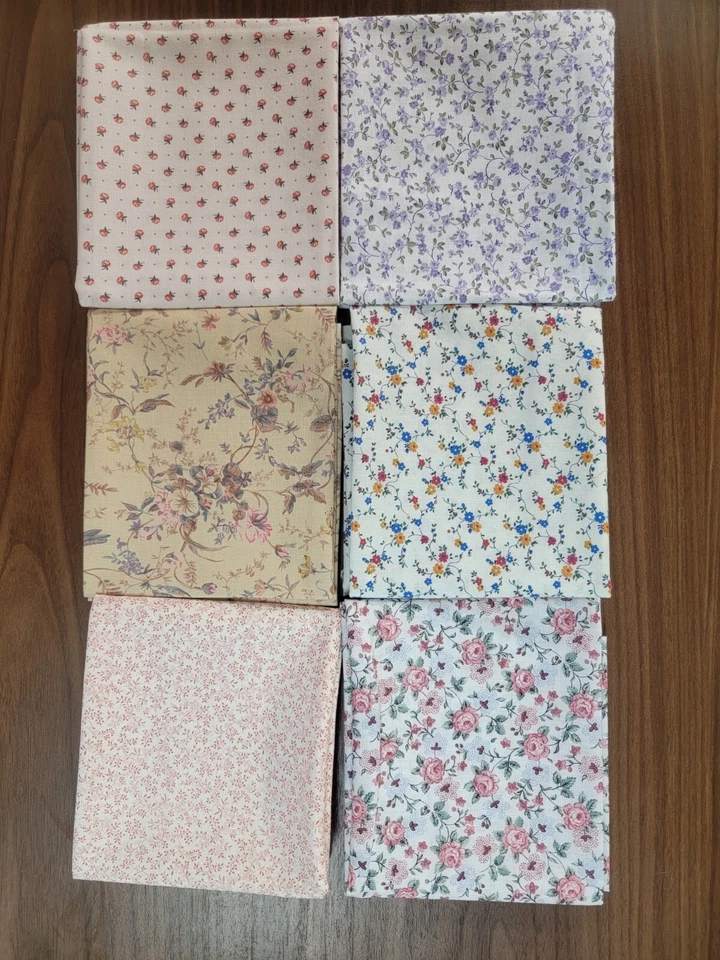 LOT 38     SIX FAT QUARTERS, PRE OWNED, NOT USED, MULTICOLORS - Image 1 of 1
