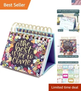 Encouraging Daily Affirmations Desk Calendar - Compact Inspirational Flip Easel - Picture 1 of 11