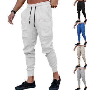 Men Casual Pocket Hip Hop Sport Pants Fitness Jogger Sweatpant Training Trousers