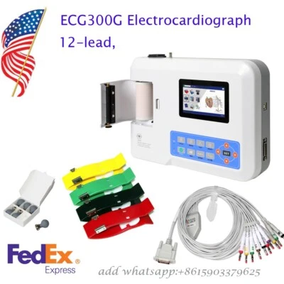 CONTEC ECG300G Digital 3 Channel 12 lead Electrocardiograph EKG Machine - Image 1 of 4