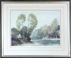 Signed print by William Russell Flint. Riverside trees - Picture 1 of 5
