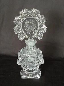 Vintage IRICE Imperial Pressed Glass Perfume Bottle with Stopper---ELEGANT! - Picture 1 of 6