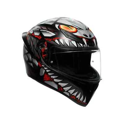 AGV Integralhelm K1 S E2206 LYZARD Matt Schwarz/Grau/Rot Größe XS - Bild 1 von 4