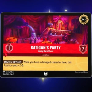 Ratigan's Party Seedy Back Room - Disney Lorcana TCG Shimmering Skies #136/204 - Picture 1 of 5