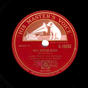 1954 UK #6 ALMA COGAN 78 BELL BOTTOM BLUES / LOVE ME AGAIN UK HMV B 10653 E- - Picture 1 of 2